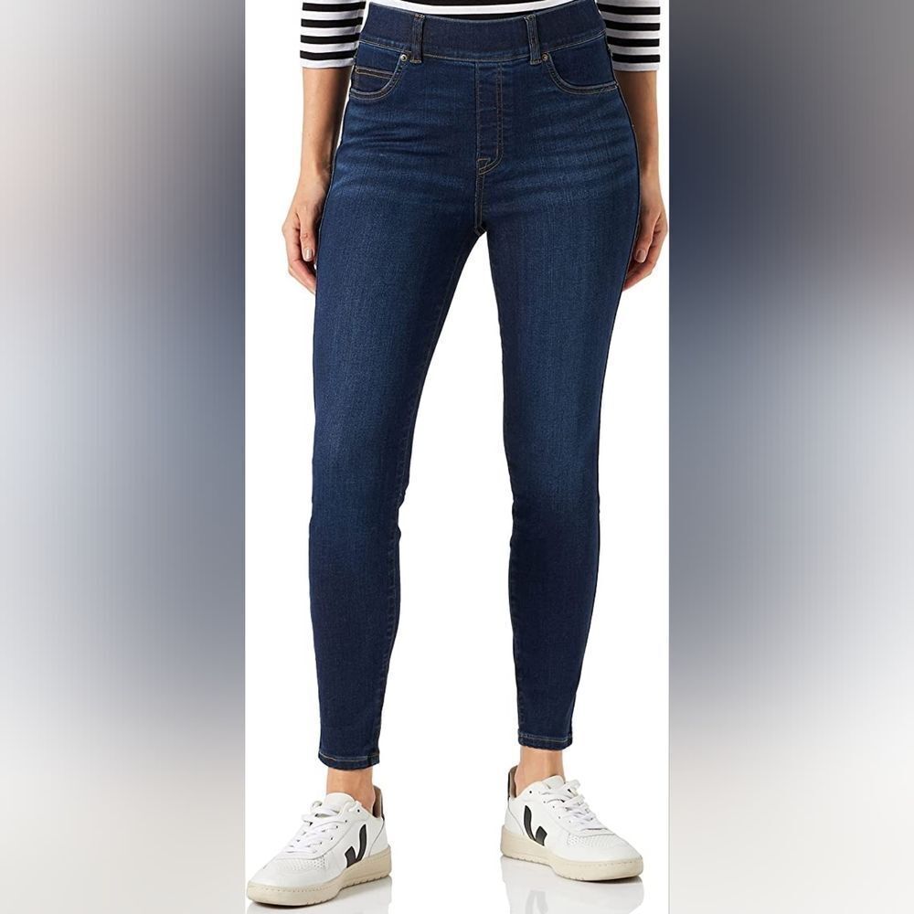 SPANX Blue Denim Skinny Midnight Shade Jeans Size M